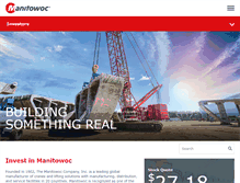 Tablet Screenshot of ir.manitowoc.com